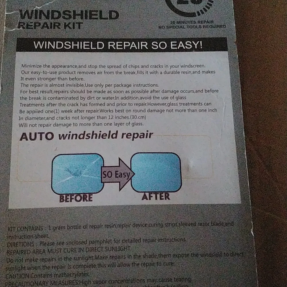 DIY Windshield Repair Kit - Yellow - Picture 4 of 4